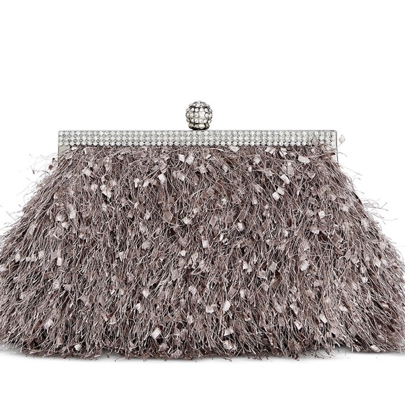 NWT INC Fuzzy Pouch Clutch - Picture 3 of 6